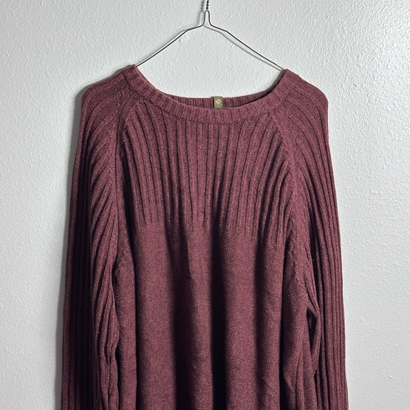 Columbia Men Knit Ribbed Crew Neck Sweater Red Pullover size XL - Picture 3 of 11